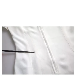 White Viscose Round Neck Short Sleeves Top