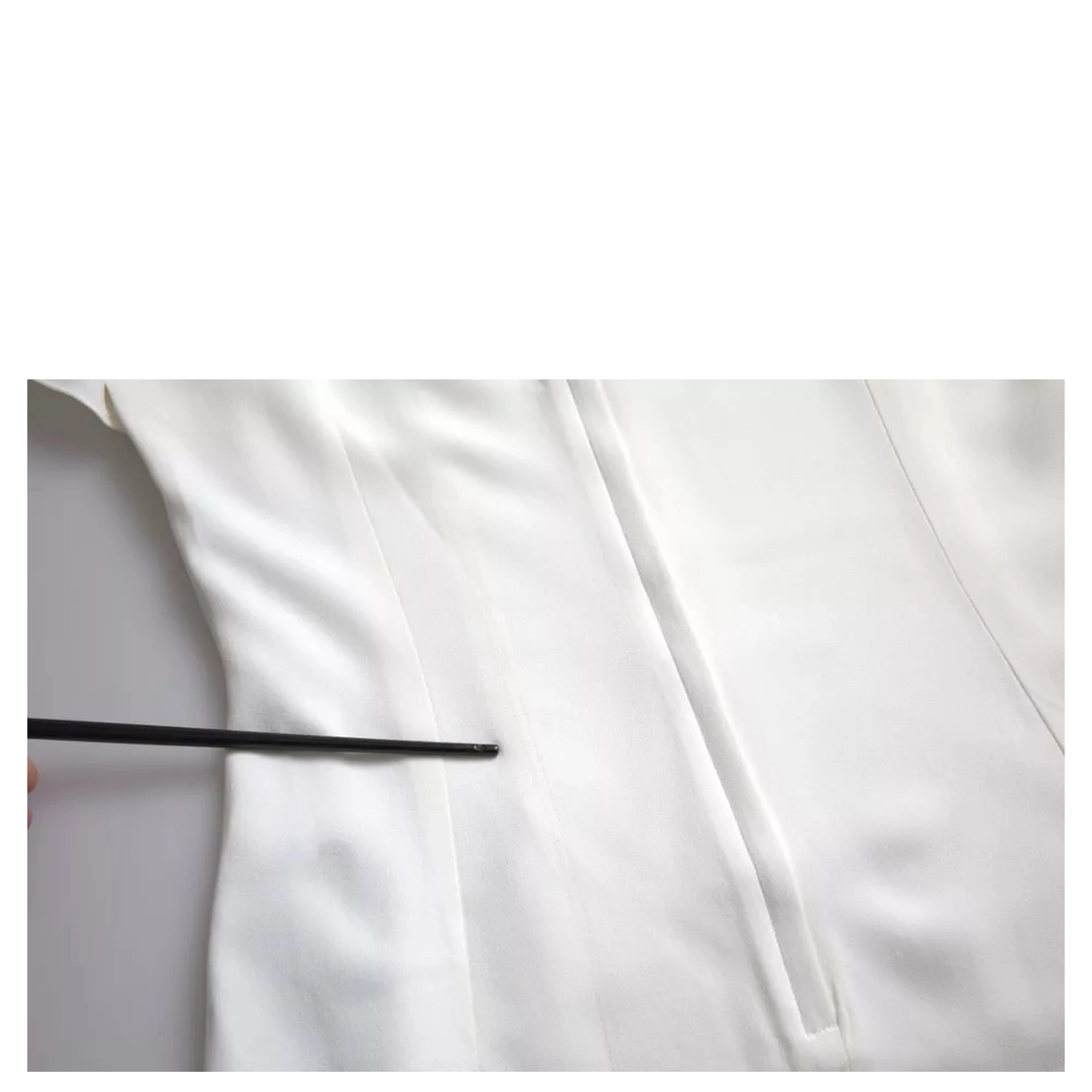 White Viscose Round Neck Short Sleeves Top