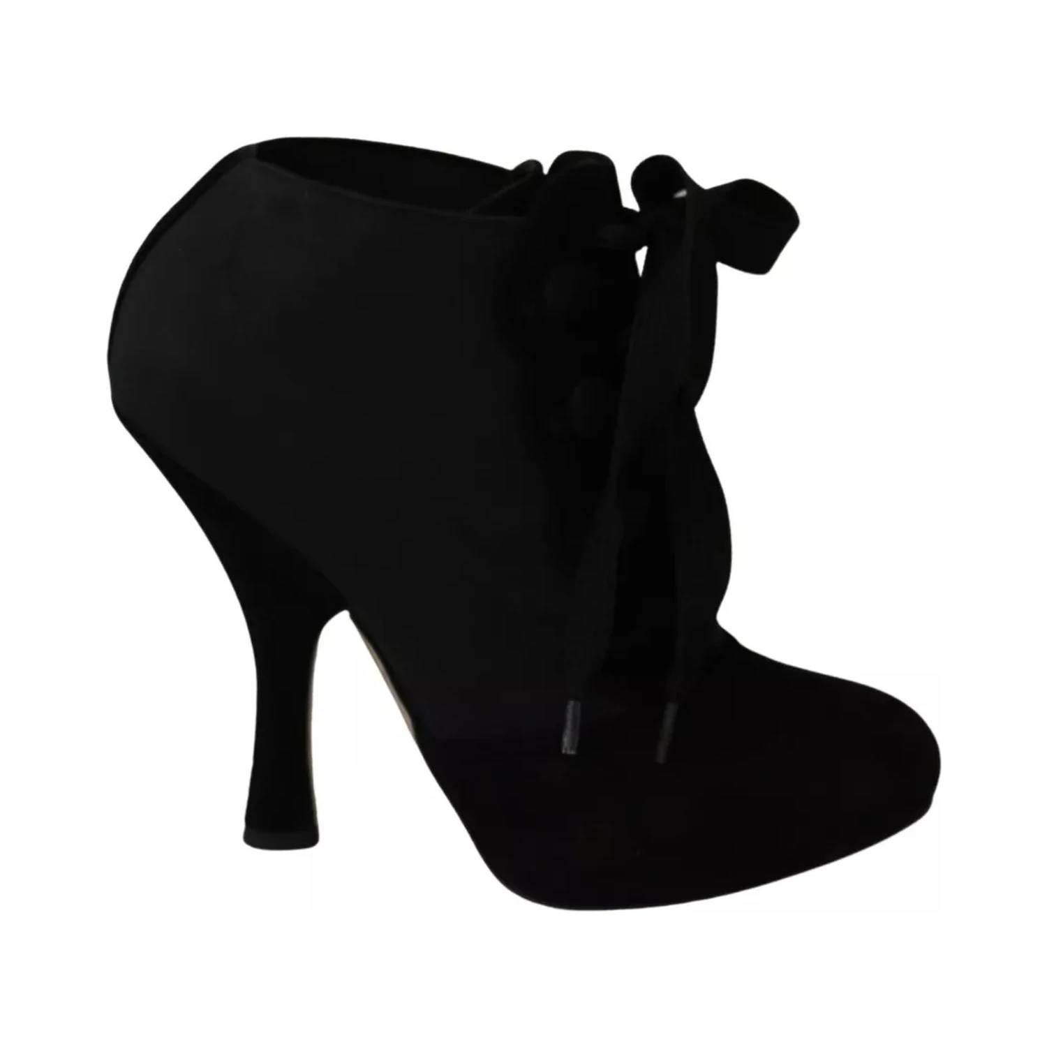 Black Suede Stretch Ankle Boots Booties Shoes