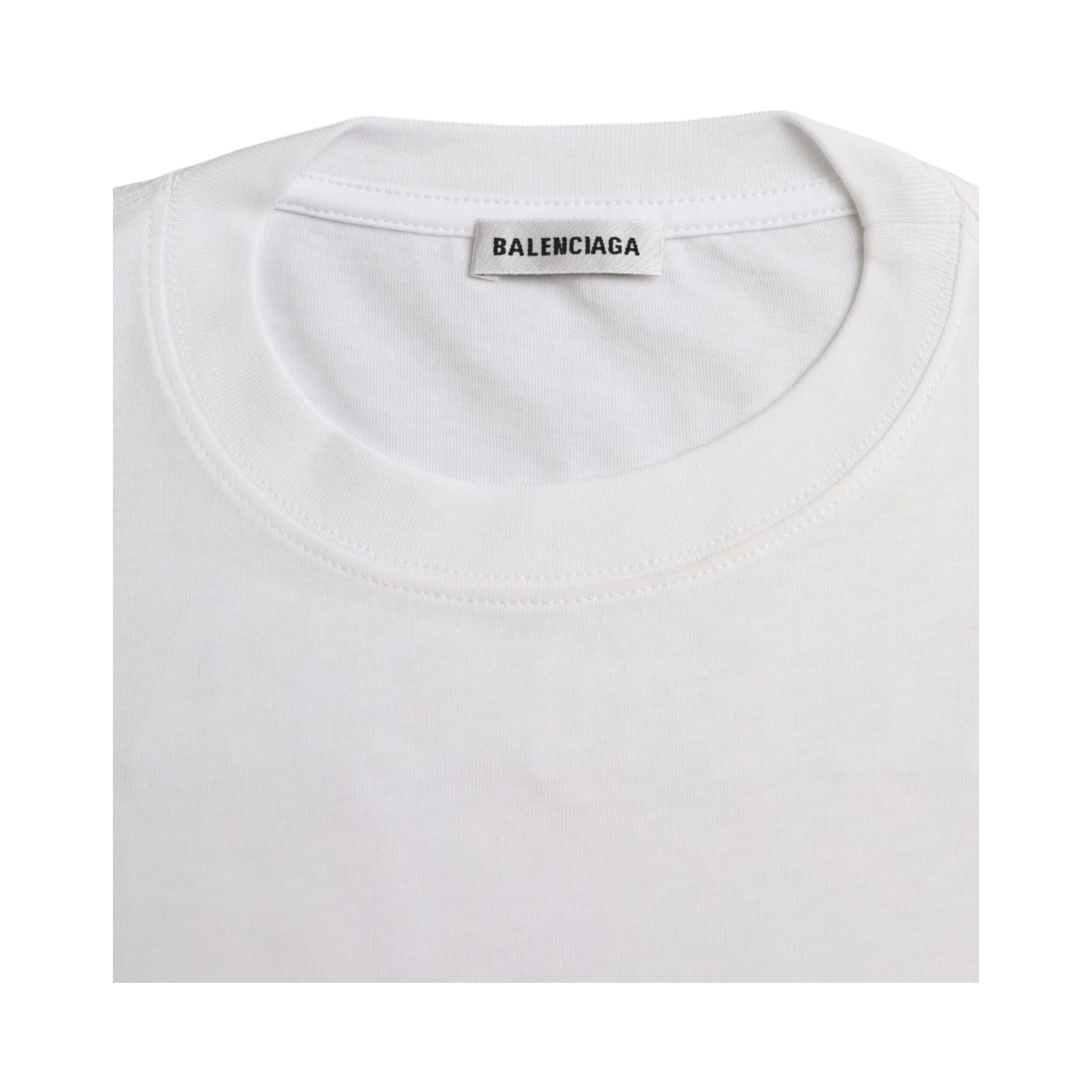 White Cotton Crew Neck Short Sleeves T-shirt