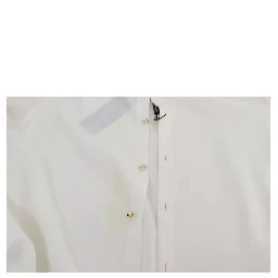 White Blouse Ascot Collar Shirt Silk Top