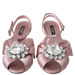 Pink Keira Crystal Heels Sandals Shoes