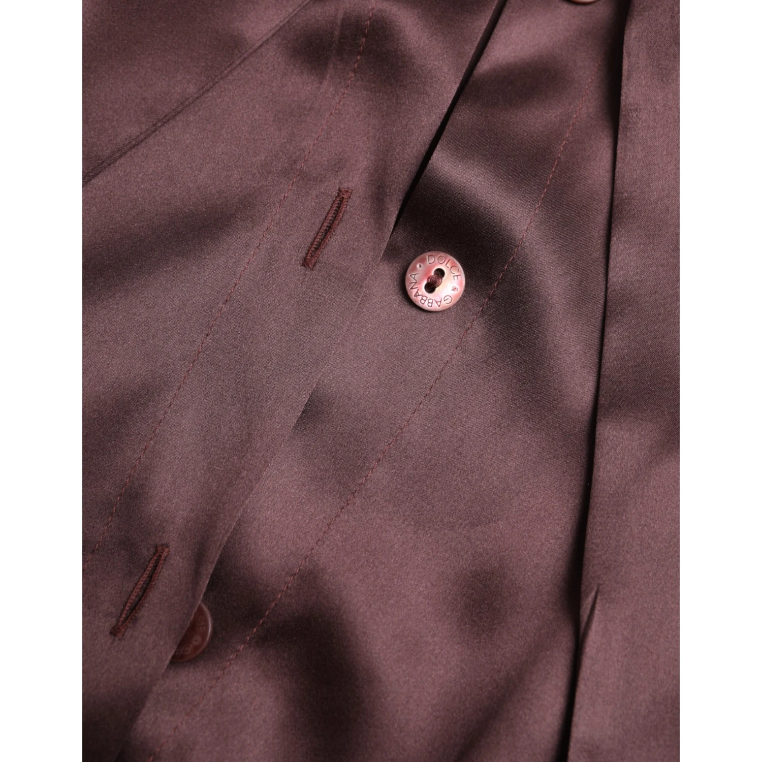 Brown Ascot Collar Long Sleeve Top Blouse