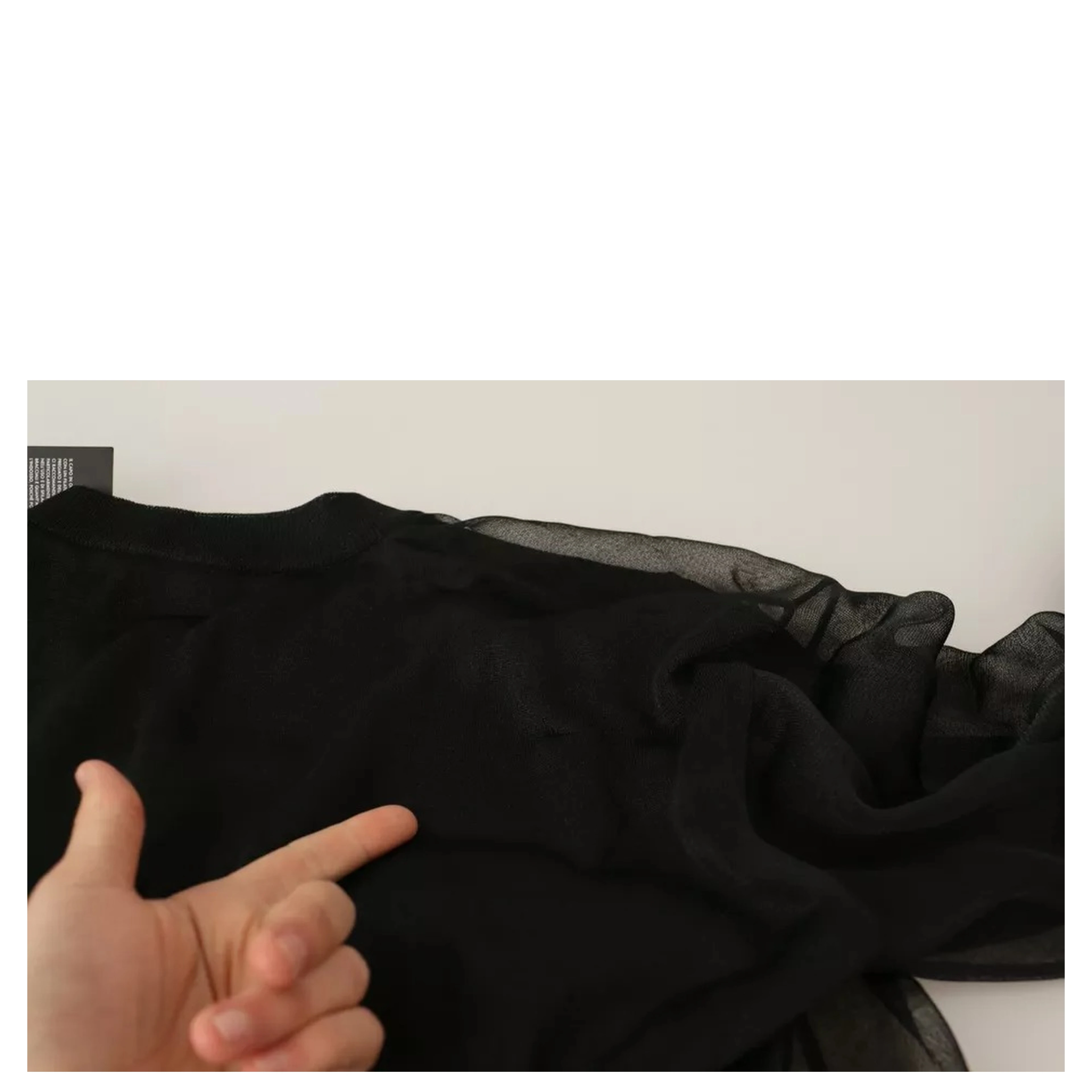 Black Logo Crewneck Long Sleeve Pullover Sweater