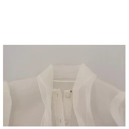 White Ascot Collar Long Sleeves Blouse Top