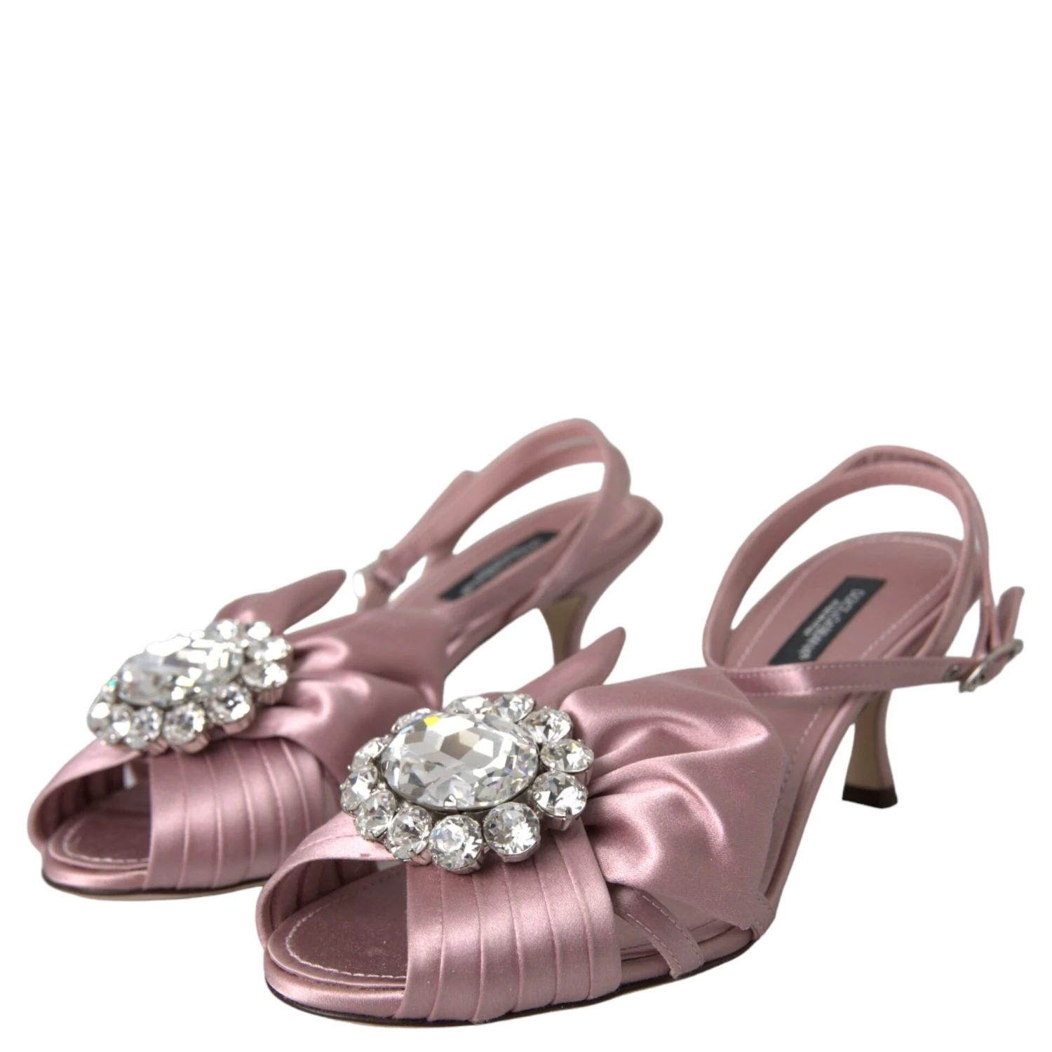 Pink Keira Crystal Heels Sandals Shoes