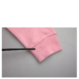 Pink Cotton Logo Print Long Sleeves Pullover Sweater