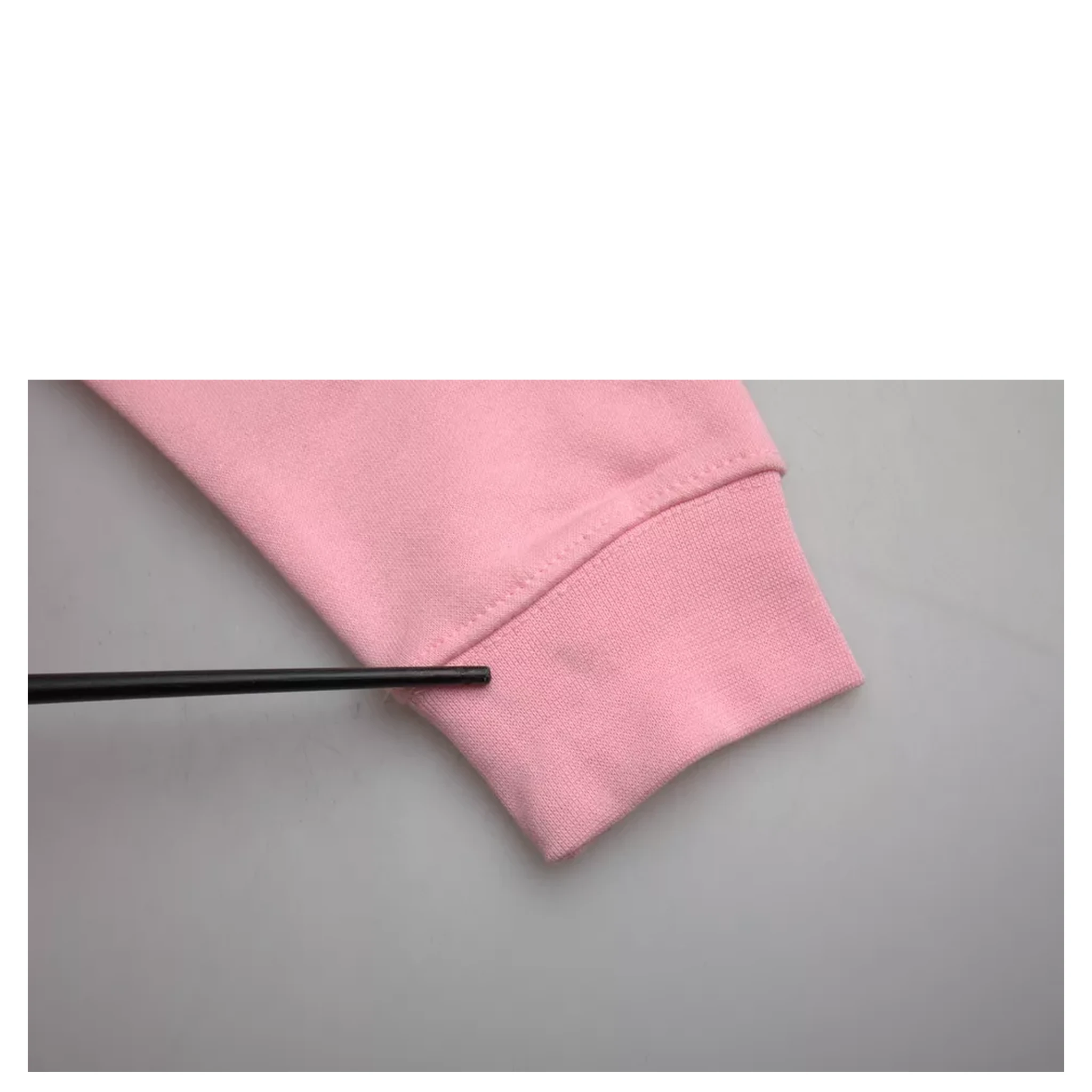 Pink Cotton Logo Print Long Sleeves Pullover Sweater