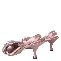 Pink Keira Crystal Heels Sandals Shoes