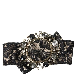 Black Lace Crystal Handmade Brooch Hair Pin