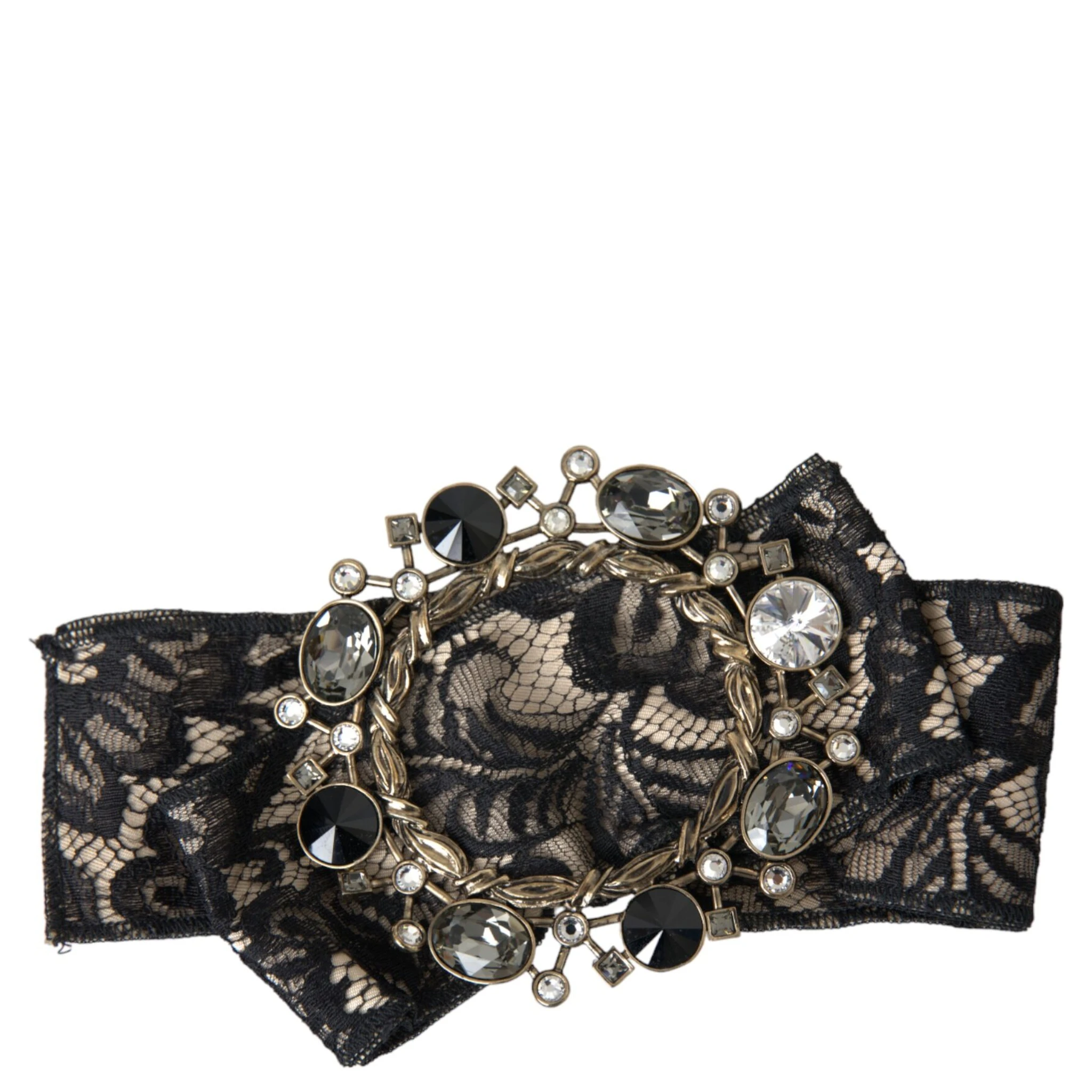 Black Lace Crystal Handmade Brooch Hair Pin