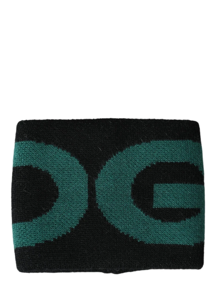 Black Green Wool Logo #DGMILLENNIALS Wristband