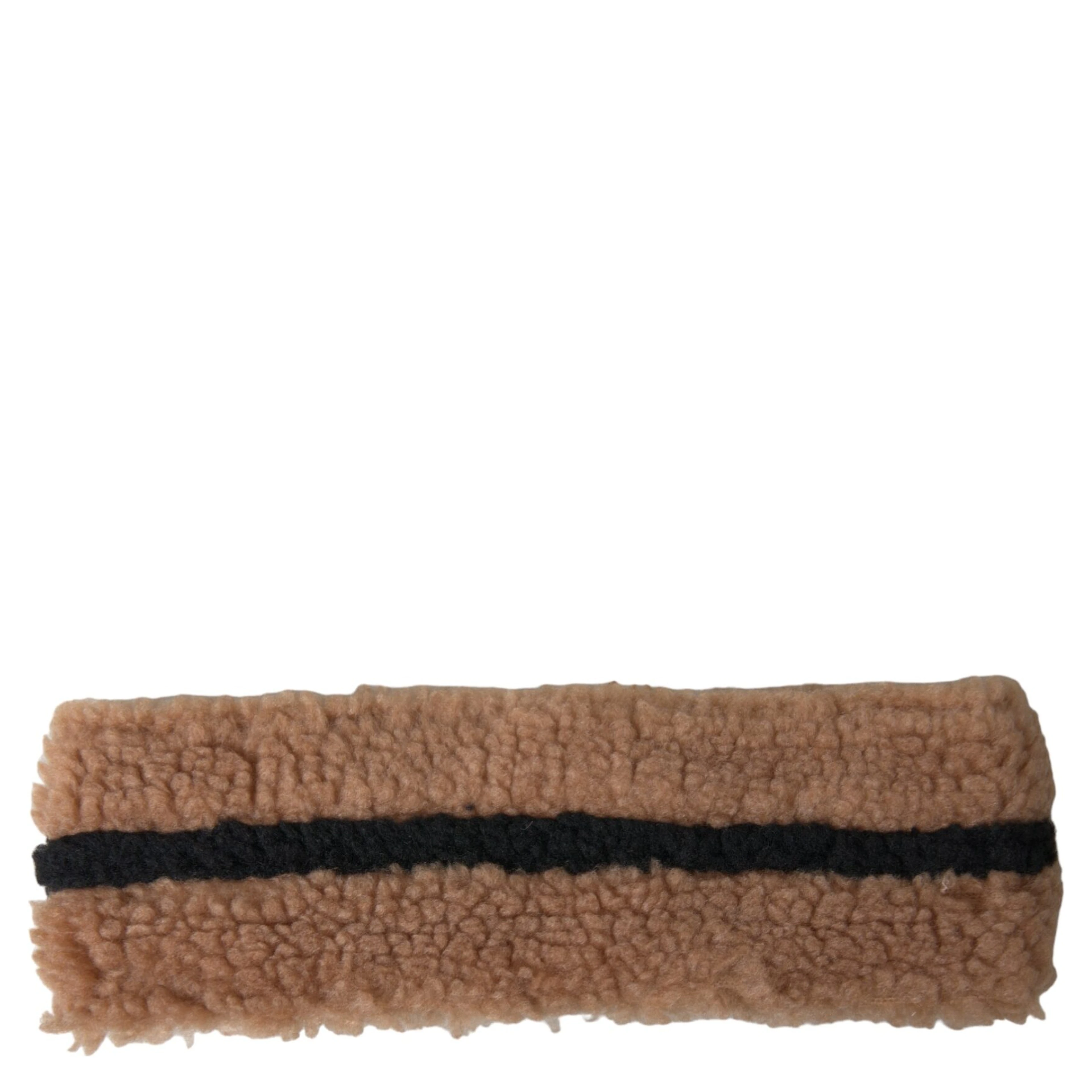 Brown Black Fleece Wool Head Band Hat Men
