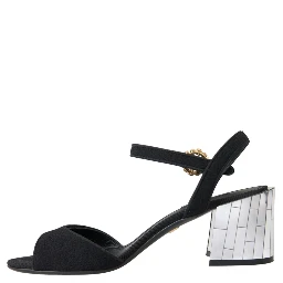 Black Crystal Ankle Strap Keira Sandal Shoes