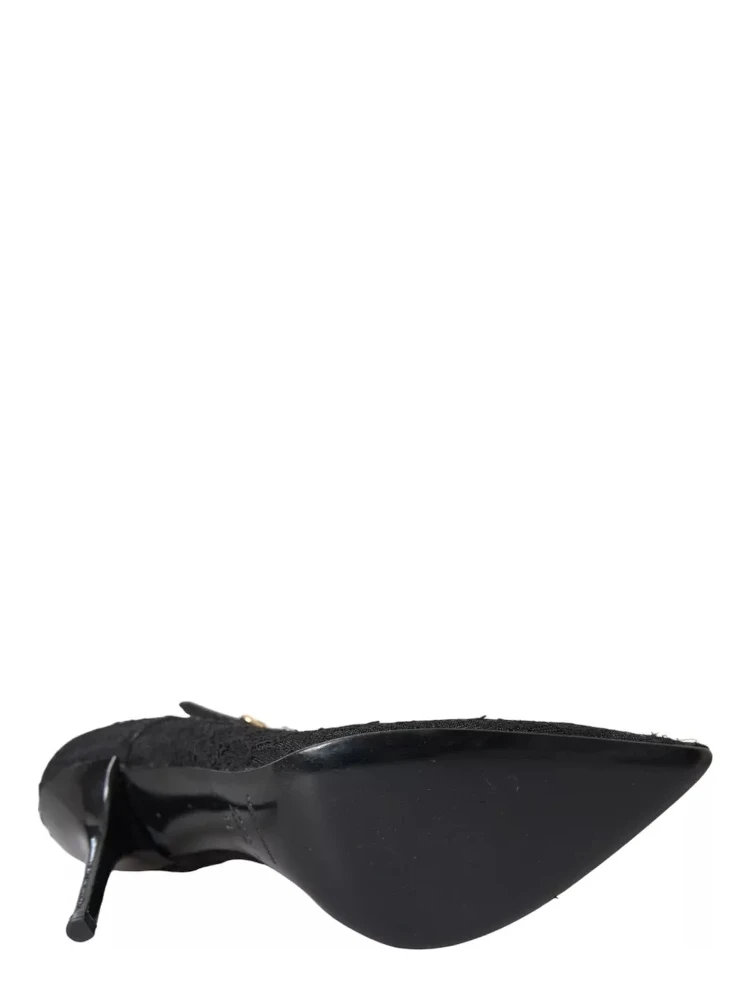 Black Tulle Stretch Boots Pumps Shoes alternative