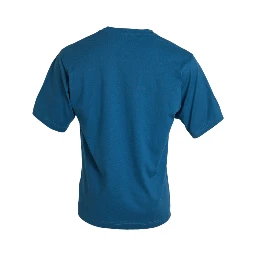 Blue Logo Round Neck Short Sleeves T-shirt