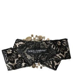 Black Lace Crystal Handmade Brooch Hair Pin