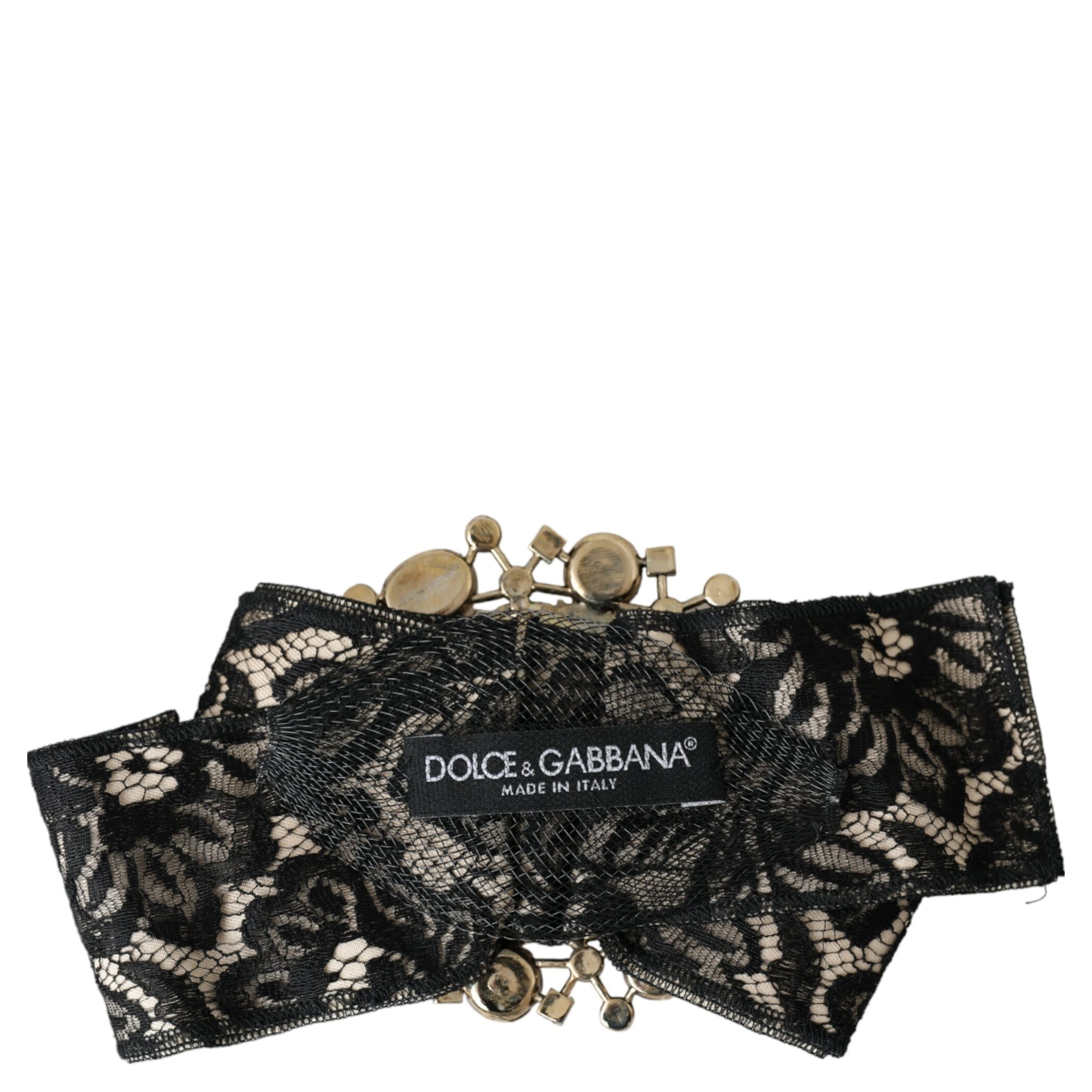 Black Lace Crystal Handmade Brooch Hair Pin