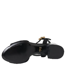 Black Crystal Ankle Strap Keira Sandal Shoes