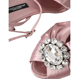 Pink Keira Crystal Heels Sandals Shoes