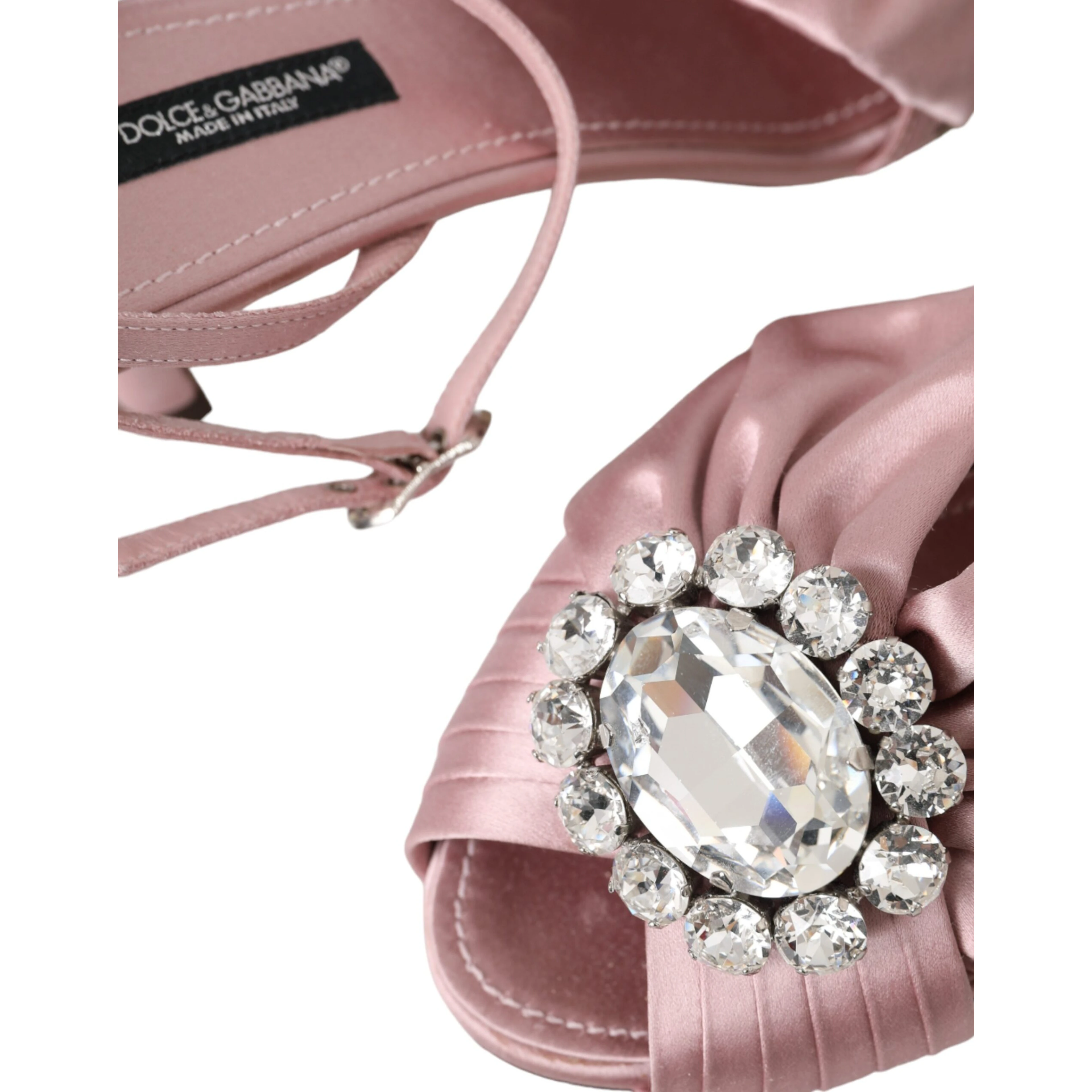 Pink Keira Crystal Heels Sandals Shoes