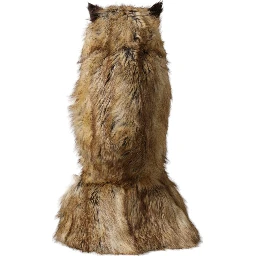 Brown Owl Faux Fur Whole Head Cap Hat