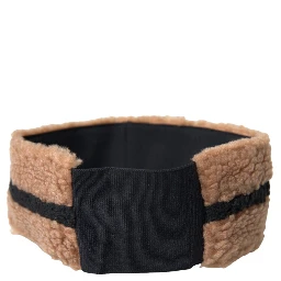Brown Black Fleece Wool Head Band Hat Men