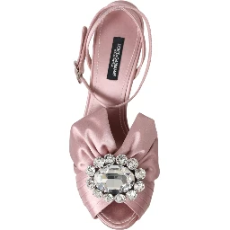 Pink Keira Crystal Heels Sandals Shoes