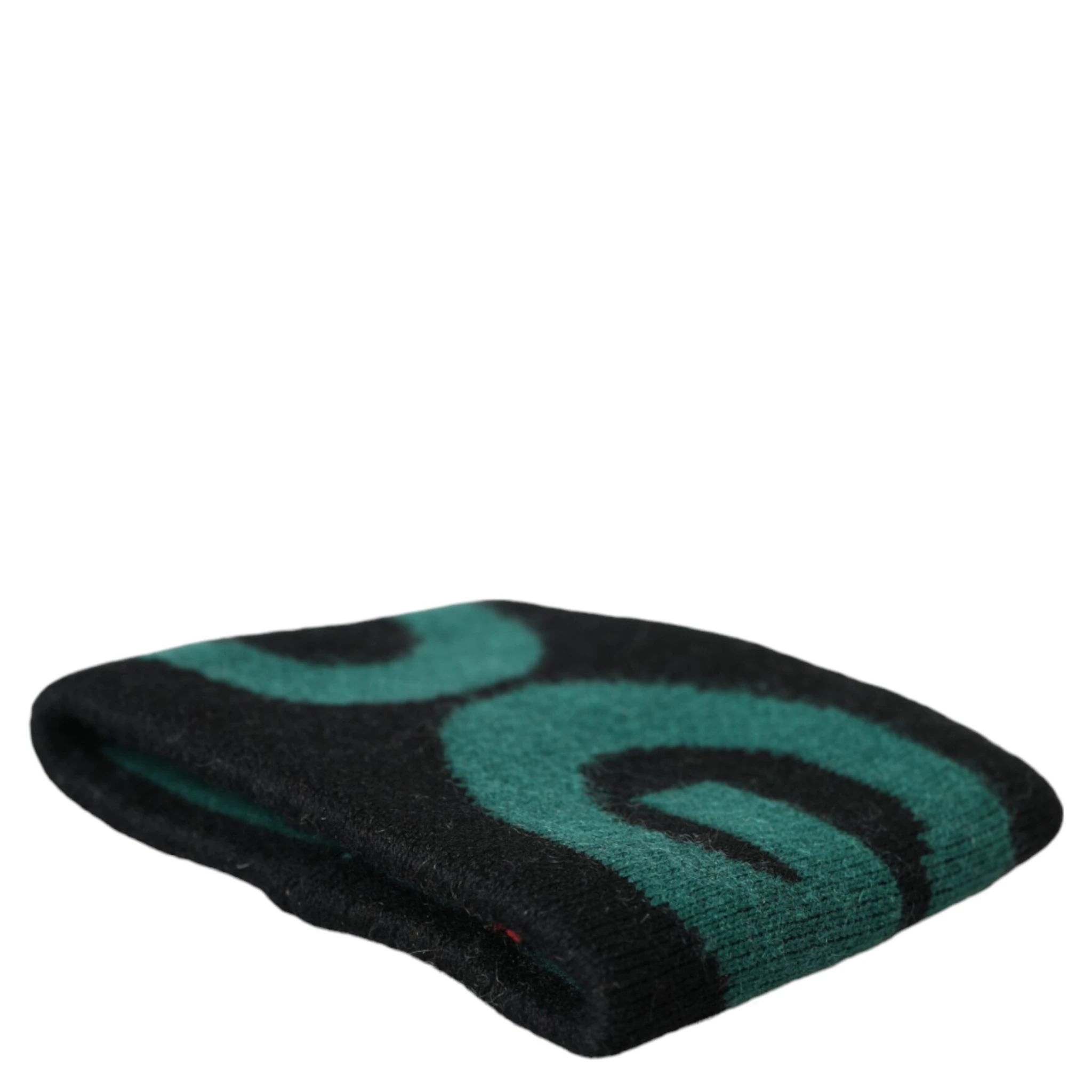 Black Green Wool Logo #DGMILLENNIALS Wristband
