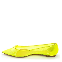 Yellow Mesh Ballet Flats