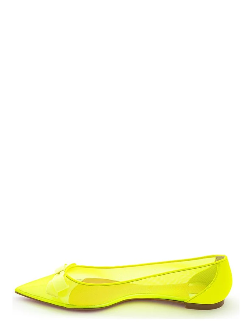 Yellow Mesh Ballet Flats