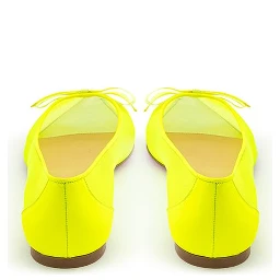 Yellow Mesh Ballet Flats