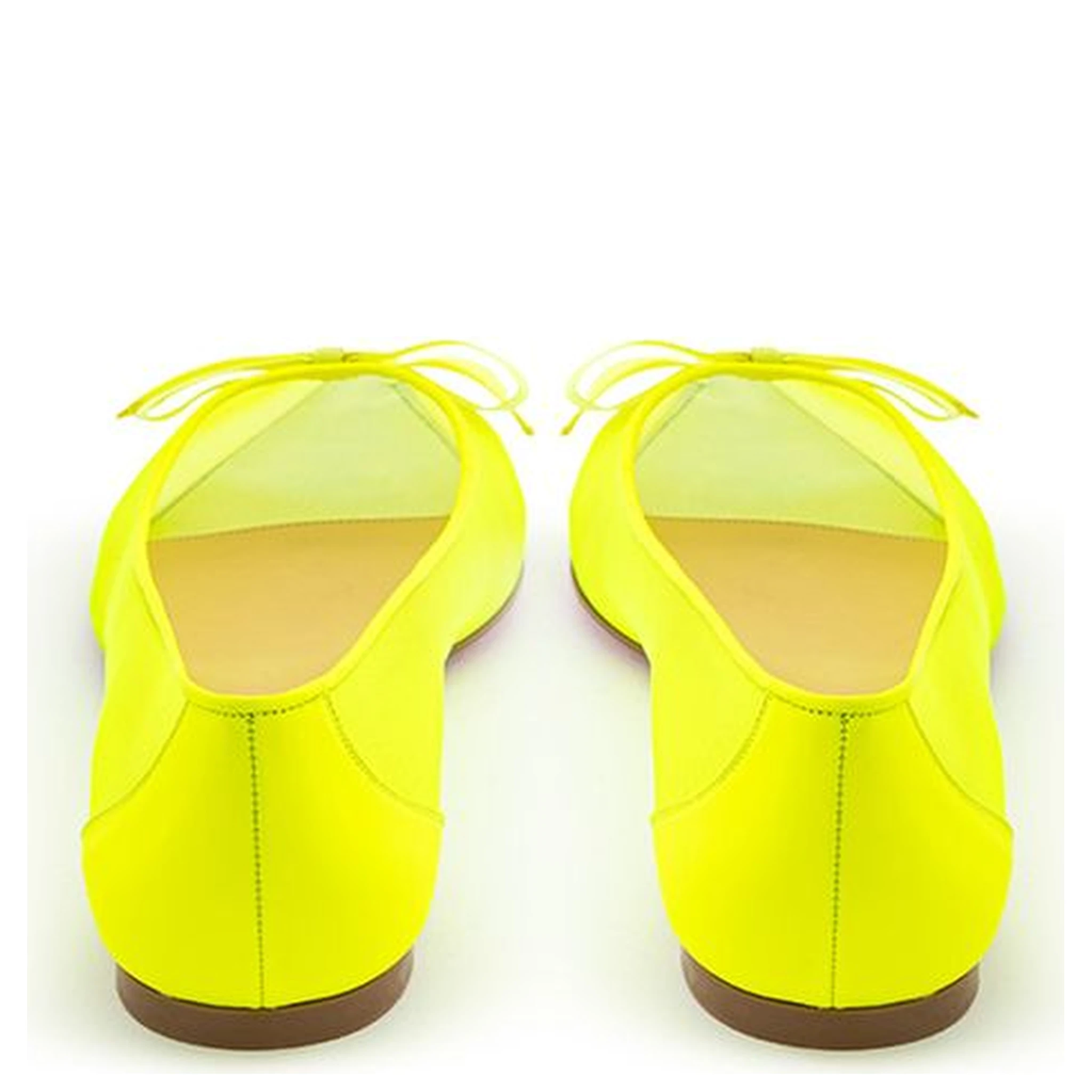 Yellow Mesh Ballet Flats