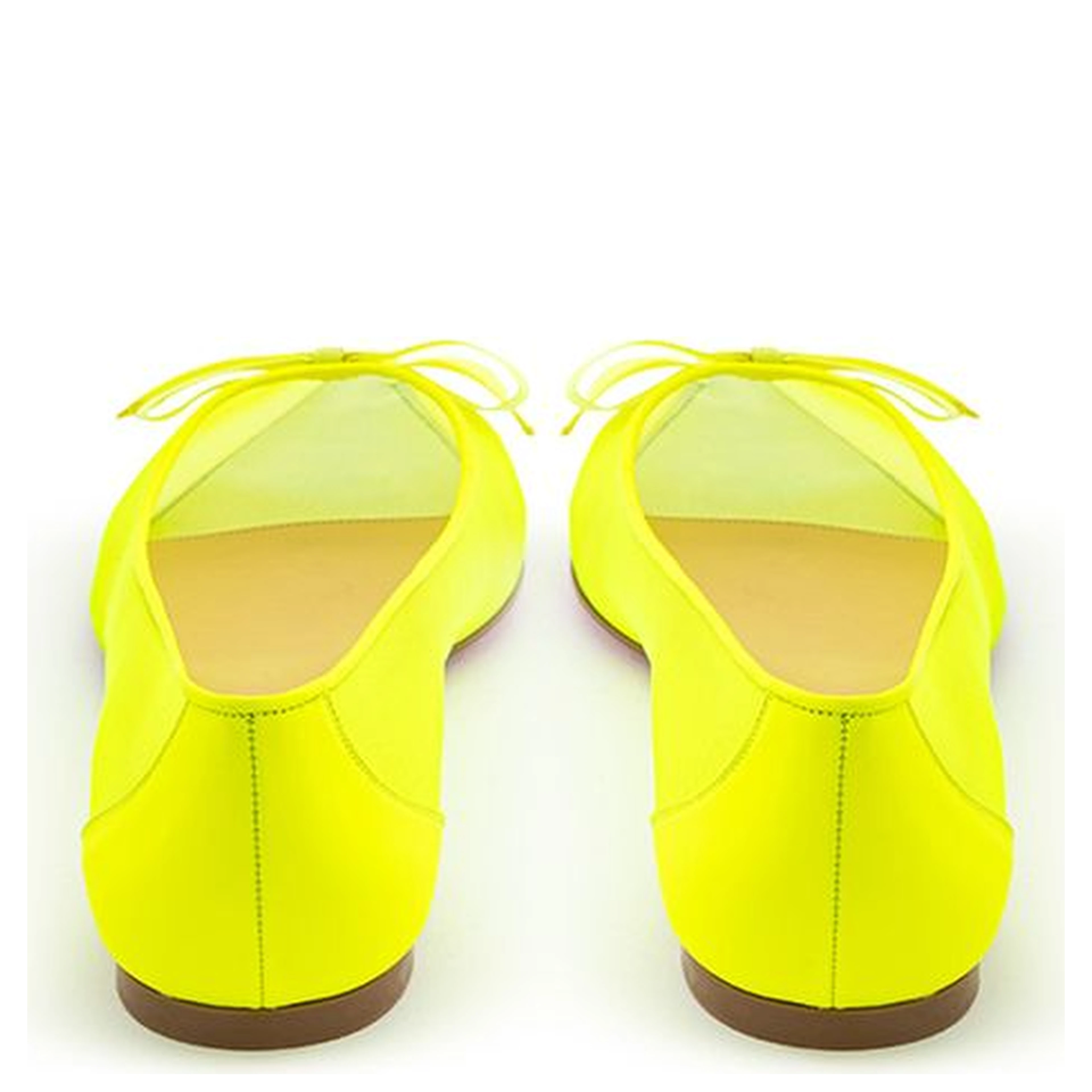 Yellow Mesh Ballet Flats