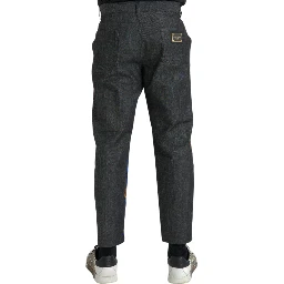 Multicolor Tiger Leopard Cotton Loose Tapered Pants