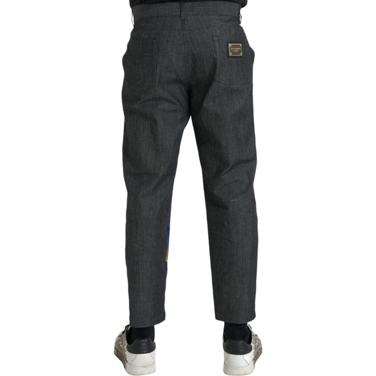 Multicolor Tiger Leopard Cotton Loose Tapered Pants