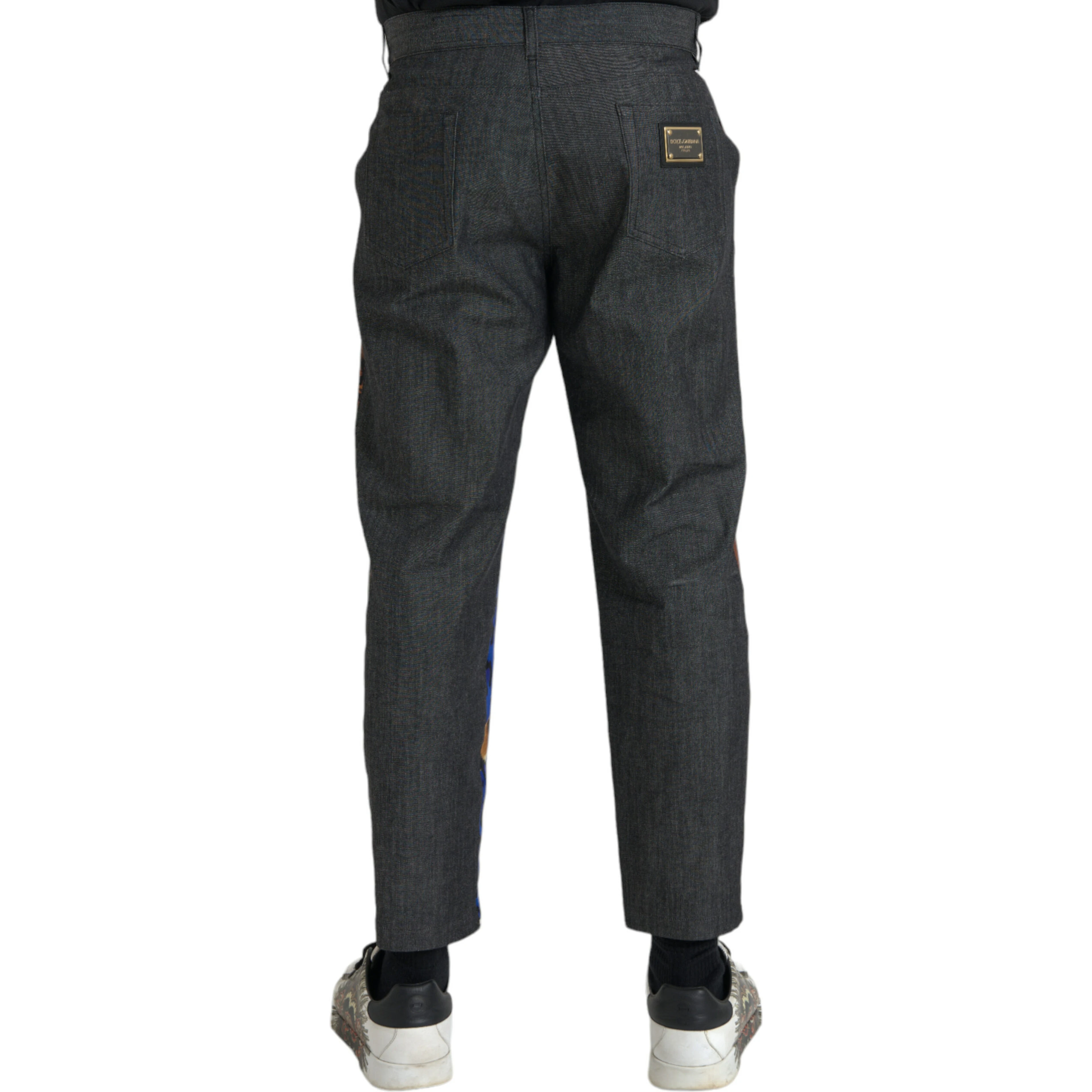 Multicolor Tiger Leopard Cotton Loose Tapered Pants