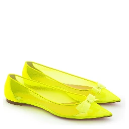 Yellow Mesh Ballet Flats