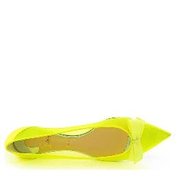 Yellow Mesh Ballet Flats
