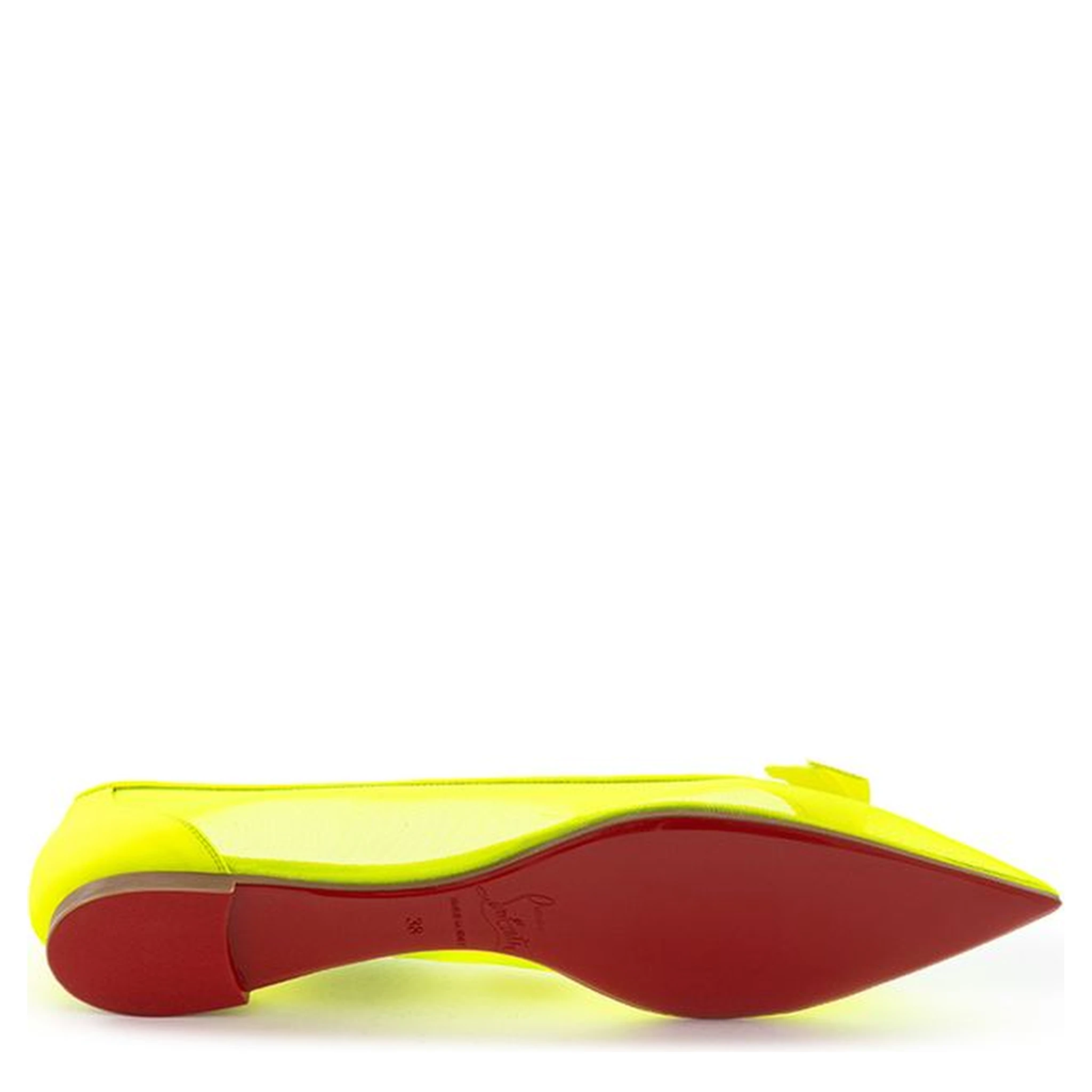 Yellow Mesh Ballet Flats