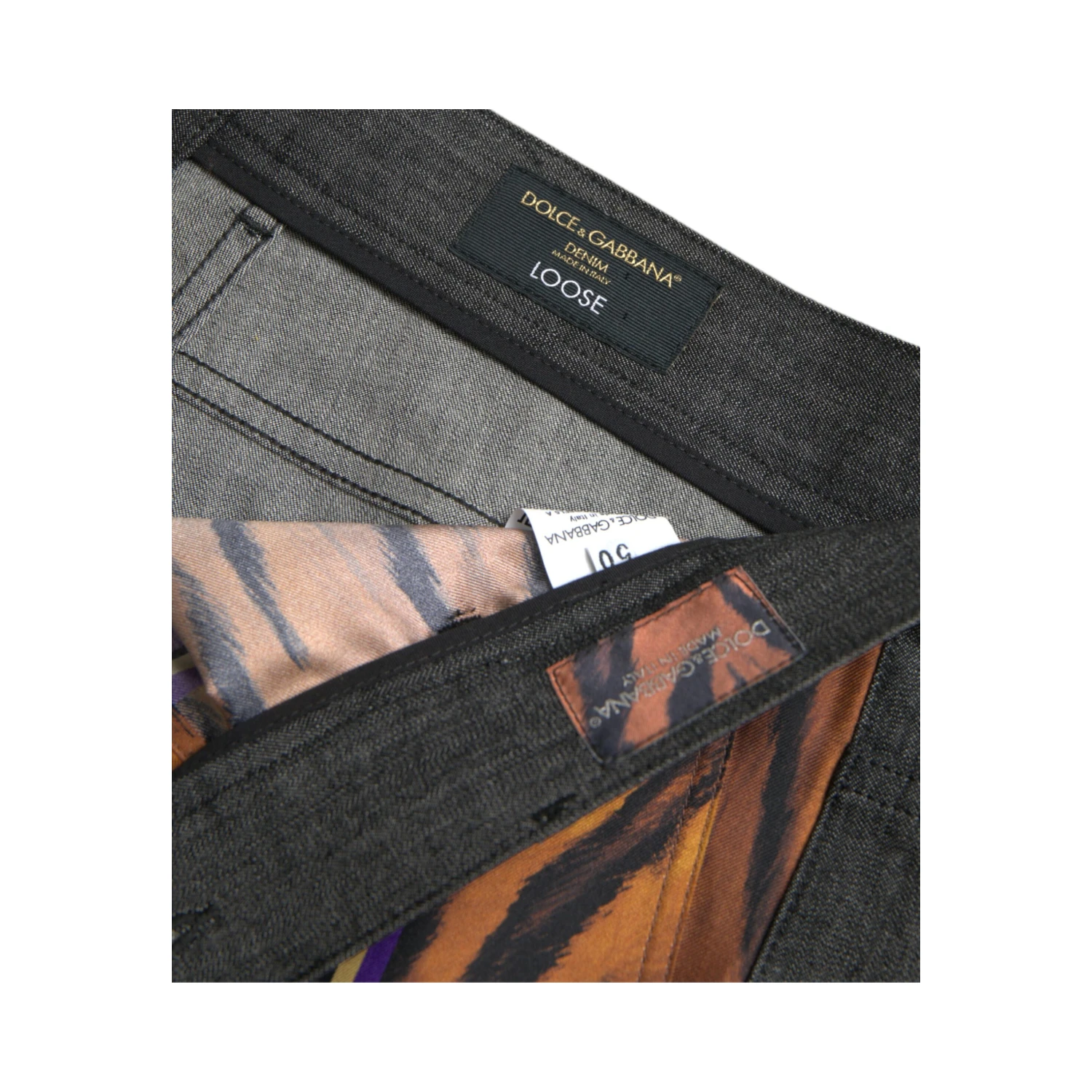 Multicolor Tiger Leopard Cotton Loose Tapered Pants