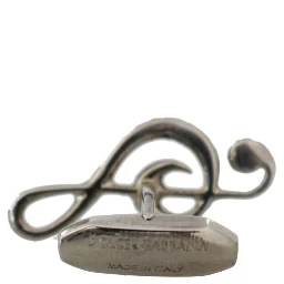 Silver Brass Tremble Clef Crystal Cufflinks