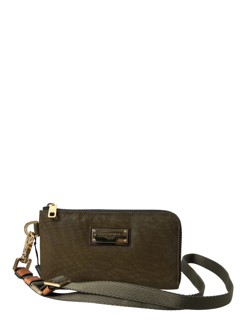 Dark Green Nylon Logo Multifunctional Kit 2 Pcs Set Bags