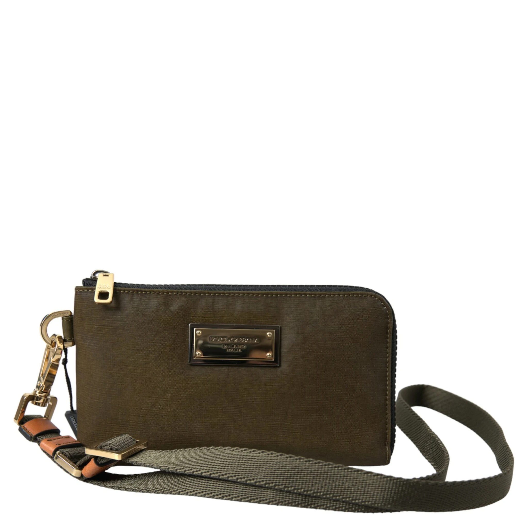 Dark Green Nylon Logo Multifunctional Kit 2 Pcs Set Bags