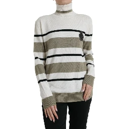 Multicolor Stripe Wool Logo Pullover Sweater