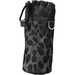 Black Leopard Round Slim Tote Bottle Cage Bag