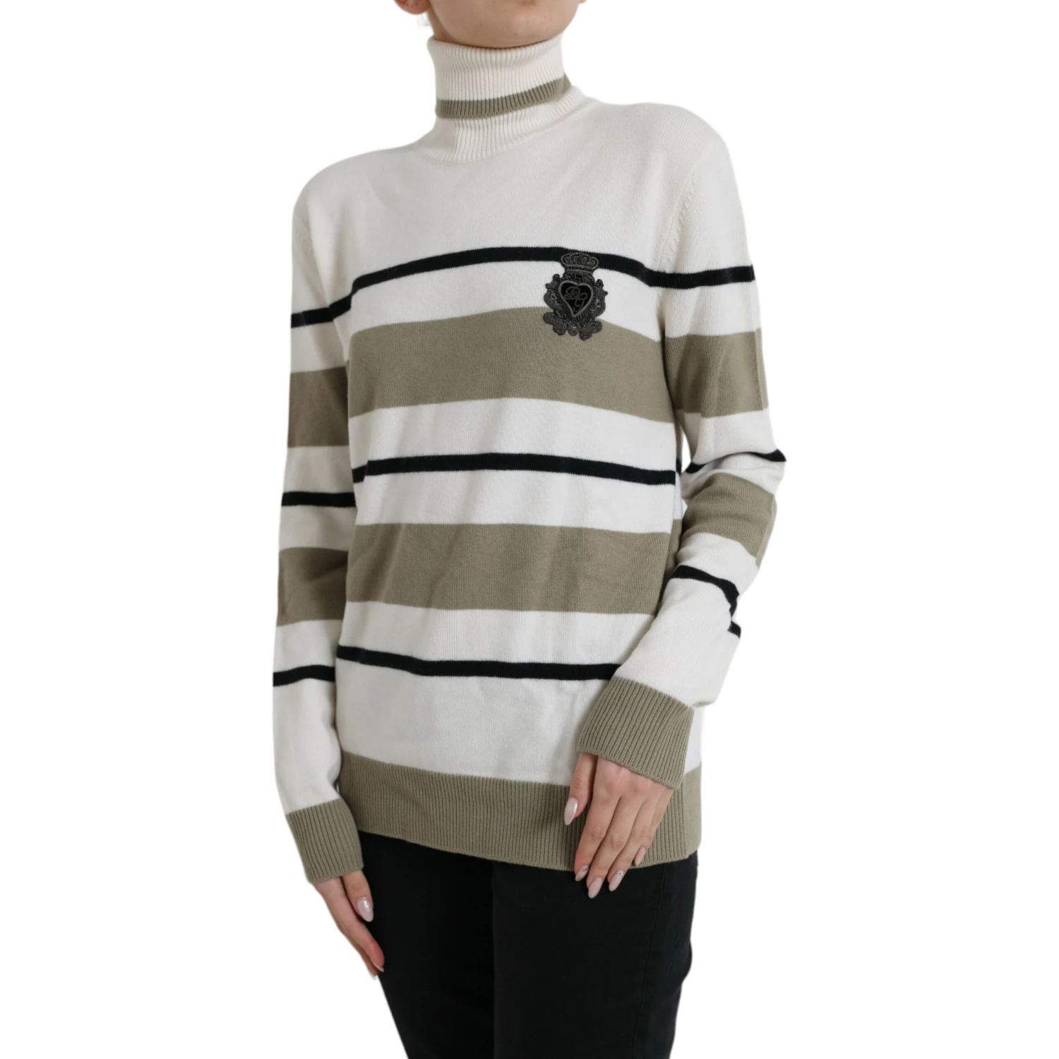 Multicolor Stripe Wool Logo Pullover Sweater
