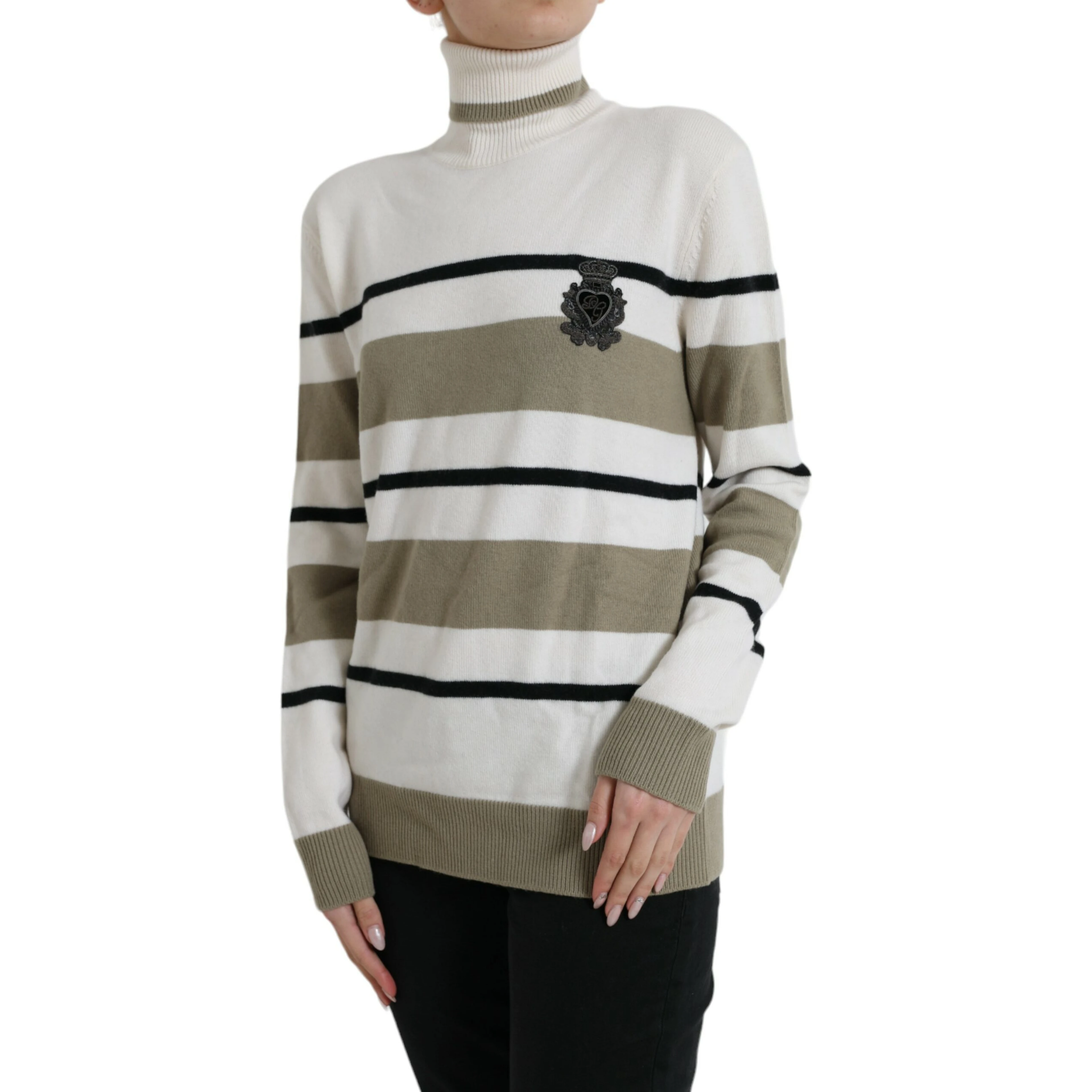 Multicolor Stripe Wool Logo Pullover Sweater