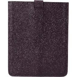 Dark Brown Leather Logo Plaque Cover Sleeve Tablet Case