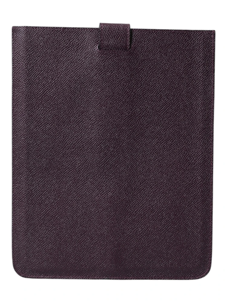 Dark Brown Leather Logo Plaque Cover Sleeve Tablet Case alternative